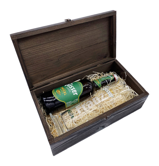 Geschenkbox mit personalisiertem Glas